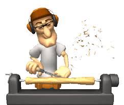 Jack the Wood Ripper business. Cartoon character wood shaving a clapper