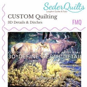 2040 Custom FMQ-3D Artistic Details & Ditches